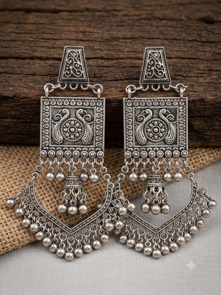 Oxidised Statement Earring