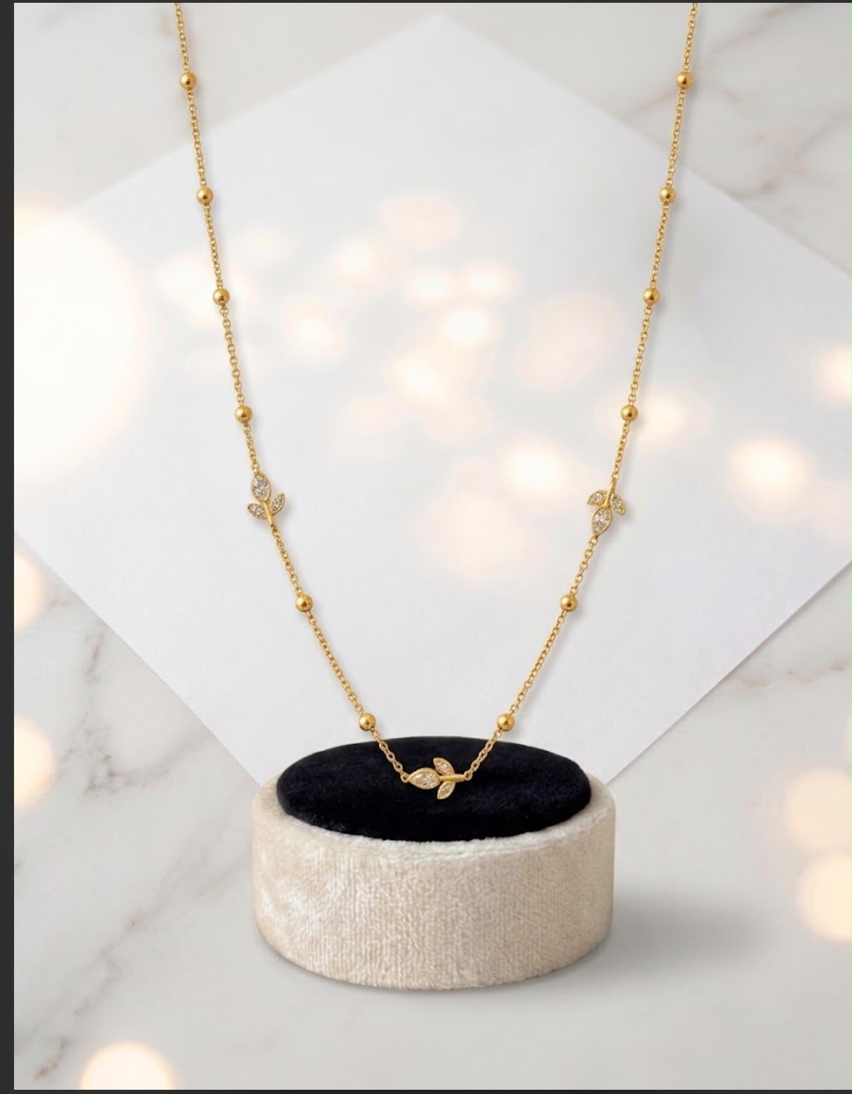 Tulip Blossom Chained Necklace