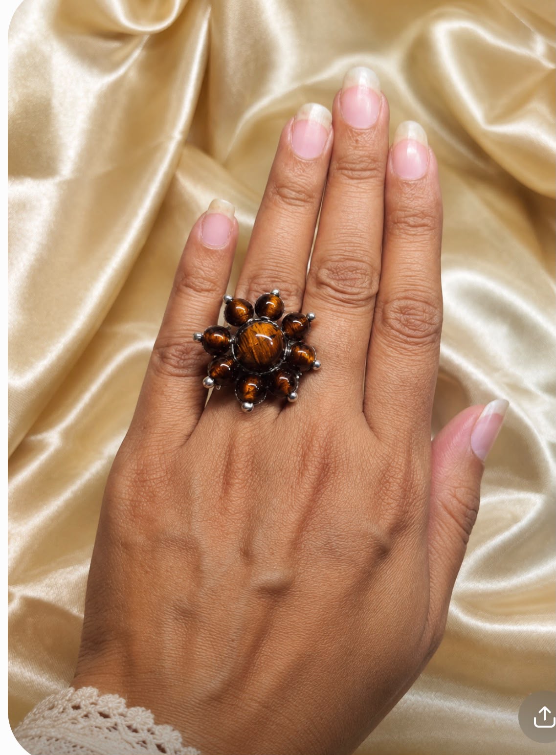 statement brown bead(red)