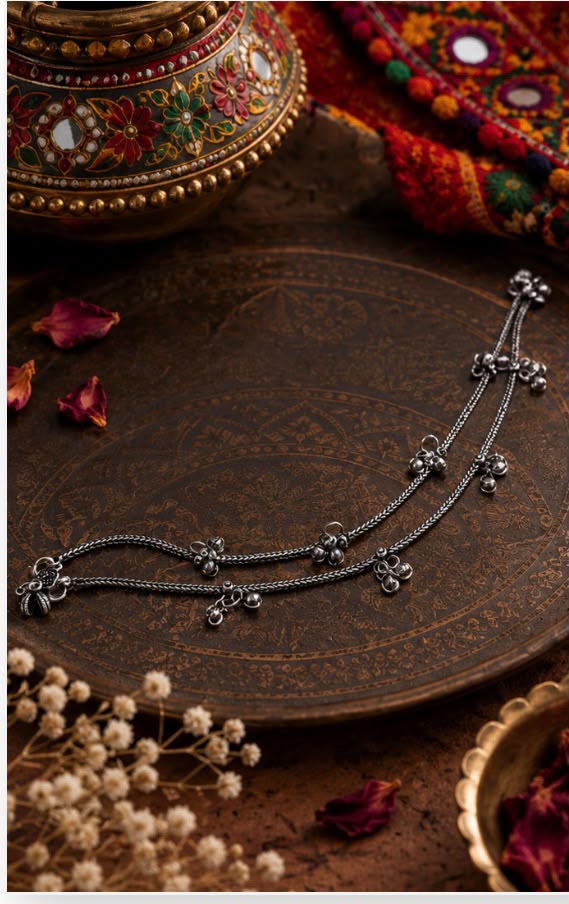 Oxidised Snake Chain  with Ghungroo