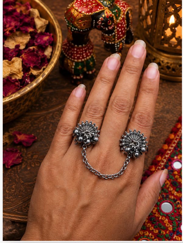 ring to ring round with ghungarro in mandala desgn